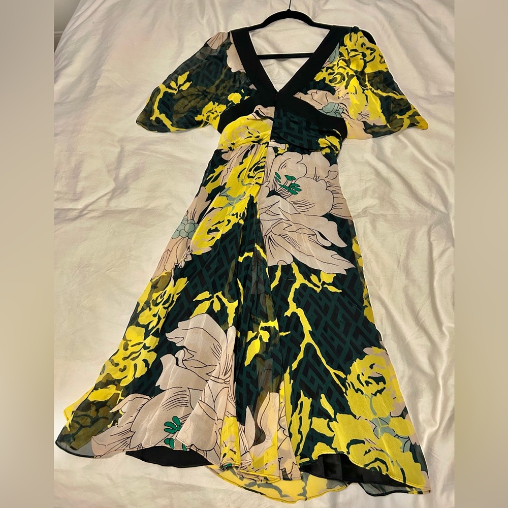 DVF silk floral dress